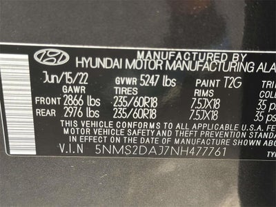 2022 Hyundai SANTA FE SEL