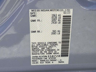 2023 Nissan Altima 2.5 SR
