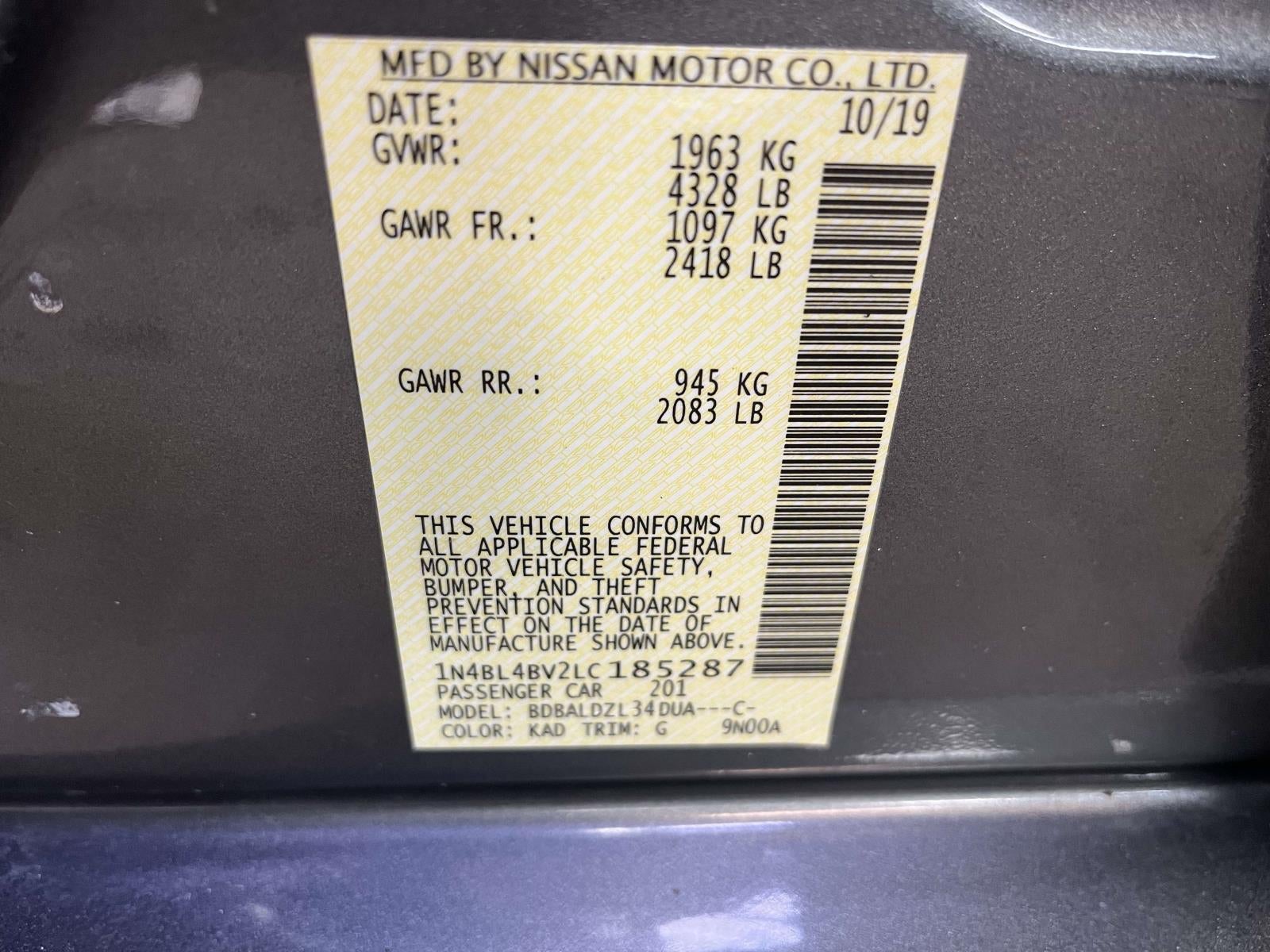 2020 Nissan Altima S FWD