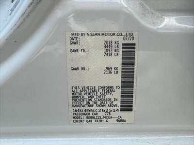 2020 Nissan Altima SL Intelligent AWD