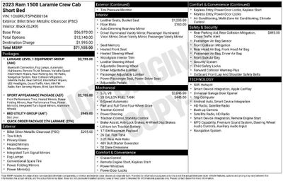 2023 RAM 1500 Laramie Crew Cab 4x4 5'7' Box