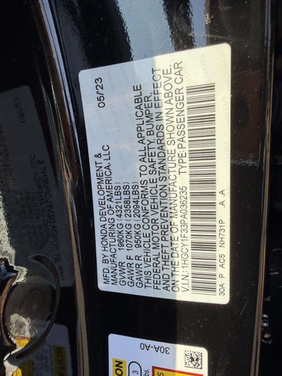2023 Honda Accord EX