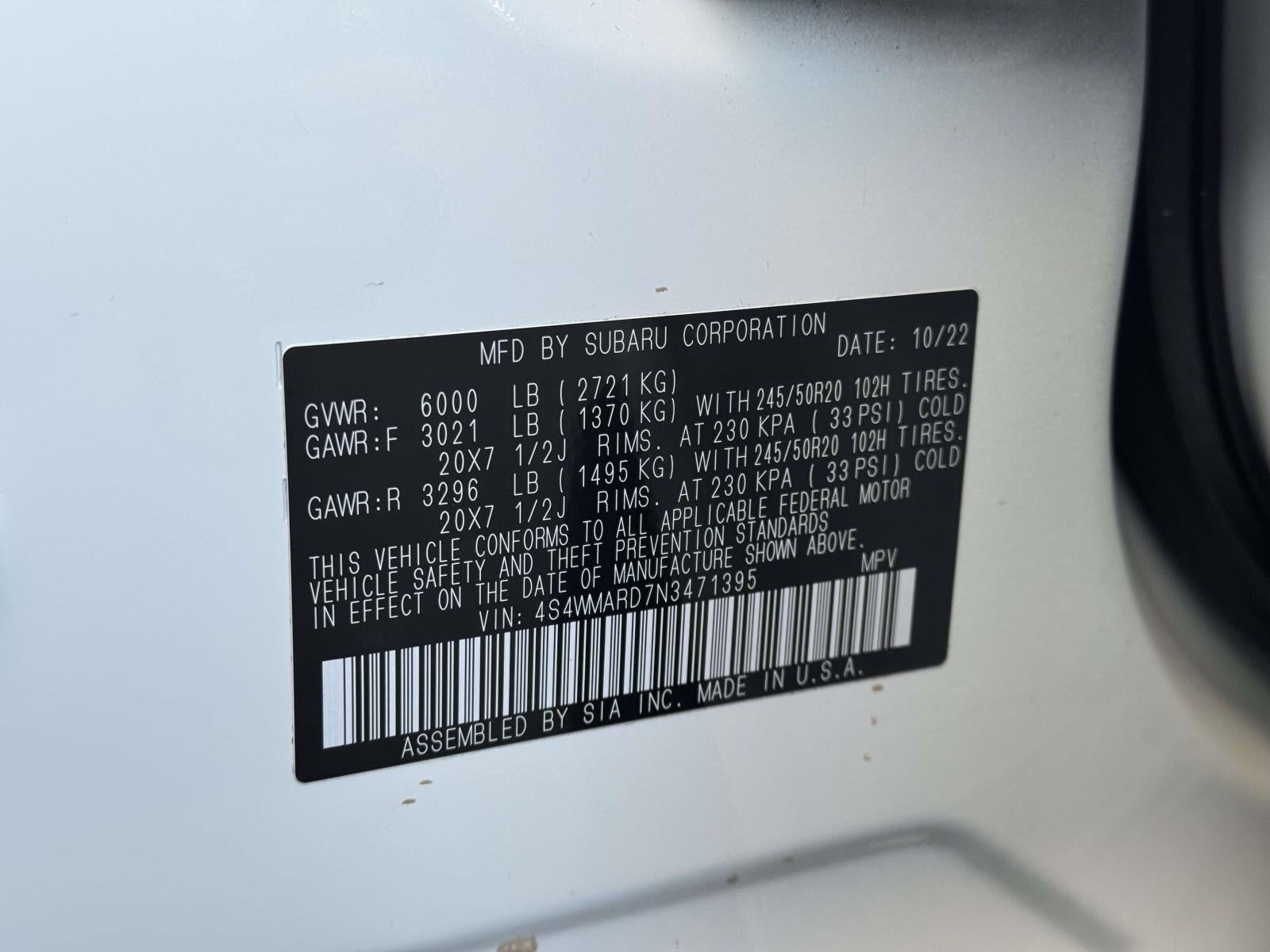 2022 Subaru Ascent Touring